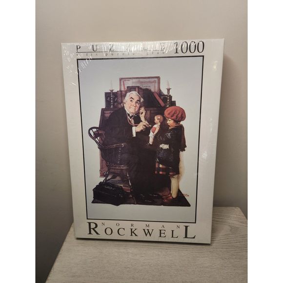 Vintage 1995 Fink & Co 1000 PC Puzzle-Norman Rockwell  "Doctor &‎ The Doll" - Picture 1 of 3